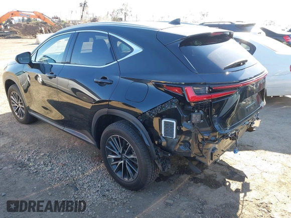 2022 Lexus NX with VIN JTJGKCEZ3N2004456, listed as a IAAI auction lot 41862374 with 27,634 mi miles. Bid and sale history available at carsss.com. Image 3.
