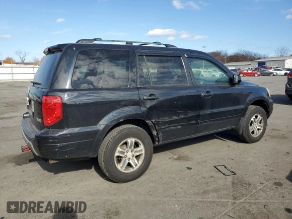 2003 Honda Pilot EX with VIN 2HKYF18463H605646, listed as a Copart auction lot 84738854 with 233,964 mi miles and Salvage Title. Bid and sale history available at DreamBid. Image 3.