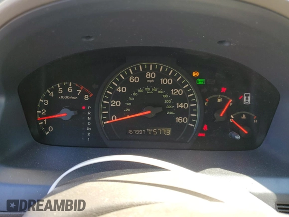 2005 Honda Accord EX with VIN 1HGCM56795A020222, listed as a Copart auction lot 55426085 with 167,997 mi miles and Salvage Title. Bid and sale history available at DreamBid. Image 9.