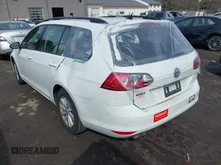 2017 Volkswagen Golf SportWagen S with VIN 3VWA17AUXHM500846, listed as a IAAI auction lot 41767974 with 91,077 mi miles. Bid and sale history available at carsss.com. Image 3.