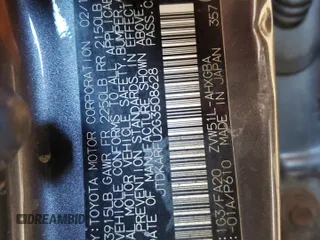 2016 Toyota Prius Four z VIN JTDKARFU2G3508628, wystawiony jako Copart lot #54727495 z przebiegiem Nie podano mil oraz Szkoda całkowita • Salvage title. Historia ofert i sprzedaży dostępna na DreamBid. Obrazek 13.