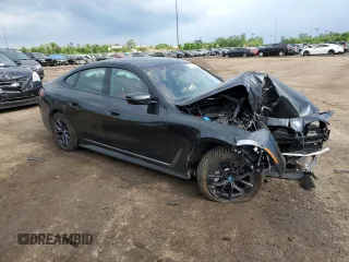 2023 BMW i4 eDrive35 with VIN WBY43AW07PFR07338, listed as a Copart auction lot 55706144 with 8,579 mi miles and Non Repairable. Bid and sale history available at carsss.com. Image 4.