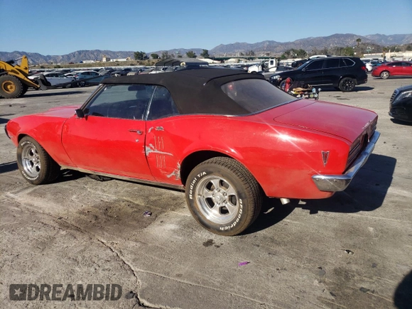 1968 Pontiac Firebird с VIN 223678U615903, выставлен на аукционе Copart как лот 47105835 с пробегом 30 850 миль миль и Списание • Salvage title. История ставок и продаж доступна на DreamBid. Изображение 2.
