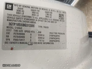 2011 GMC Sierra 1500 SLE with VIN 3GTP1VE05BG313366, listed as a IAAI auction lot 41746984 with 236,136 mi miles. Bid and sale history available at carsss.com. Image 9.