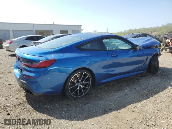 2019 BMW 8 Series M850i xDrive with VIN WBABC4C58KBU96586, listed as a Copart auction lot 55879625 with Not provided miles and Salvage title. Bid and sale history available at DreamBid. Image 3.