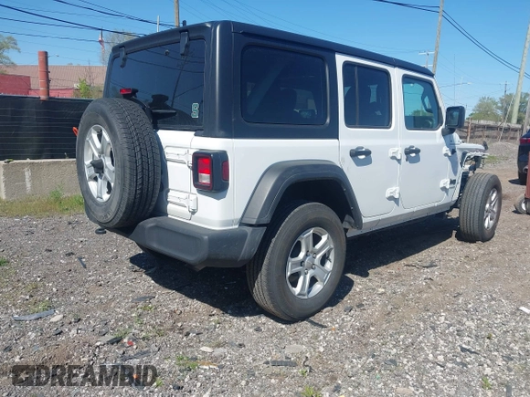 2022 Jeep Wrangler Unlimited Sport S with VIN 1C4HJXDG5NW254016, listed as a IAAI auction lot 42214730 with 42,003 mi miles and . Bid and sale history available at DreamBid. Image 4.