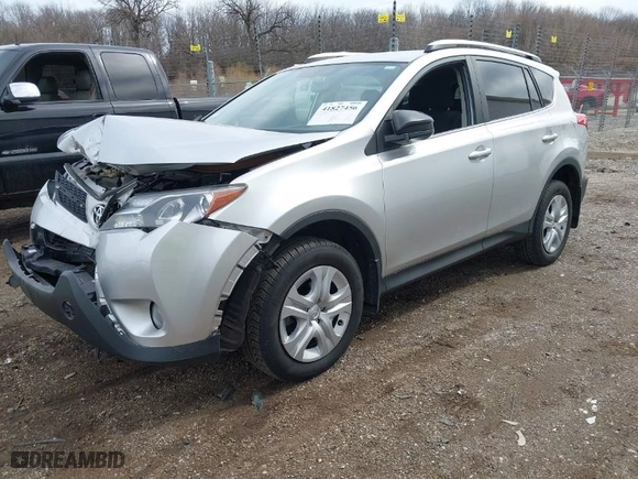 2015 Toyota RAV4 LE with VIN JTMBFREV0FD115750, listed as a IAAI auction lot 41827456 with 75,119 mi miles. Bid and sale history available at carsss.com. Image 2.