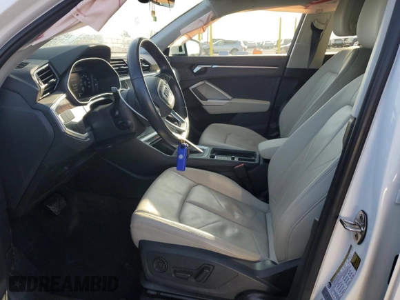 2022 Audi Q3 Premium with VIN WA1AUCF31N1001715, listed as a Copart auction lot 51365625 with 27,666 mi miles and Non repairable. Bid and sale history available at DreamBid. Image 7.