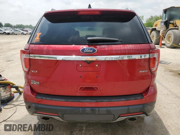 2018 Ford Explorer XLT with VIN 1FM5K8D83JGB54527, listed as a Copart auction lot 60068855 with 108,475 mi miles and Salvage title. Bid and sale history available at DreamBid. Image 6.