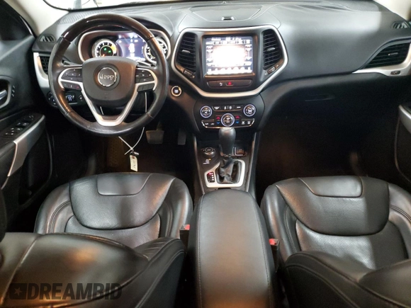 2018 Jeep Cherokee Overland with VIN 1C4PJMJX9JD613338, listed as a Copart auction lot 88442495 with 55,597 mi miles and Non Repairable. Bid and sale history available at carsss.com. Image 8.