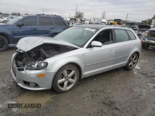 2008 Audi A3 with VIN WAUHF78P88A039272, listed as a Copart auction lot 43483965 with 162,250 mi miles and Salvage Title. Bid and sale history available at carsss.com. Image 1.