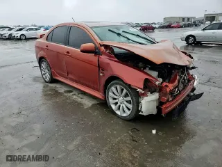 2010 Mitsubishi Lancer GTS with VIN JA32U8FW8AU020223, listed as a Copart auction lot 44645215 with 0 mi miles and Salvage Title. Bid and sale history available at carsss.com. Image 10.