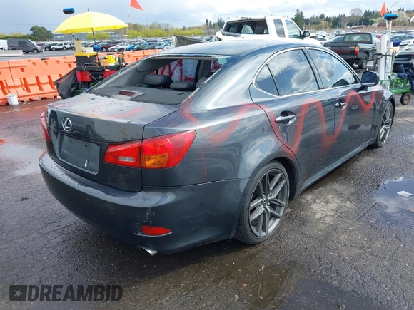 2006 Lexus IS 250 with VIN JTHCK262162000032, listed as a IAAI auction lot 41945033 with 253,622 mi miles and . Bid and sale history available at DreamBid. Image 4.
