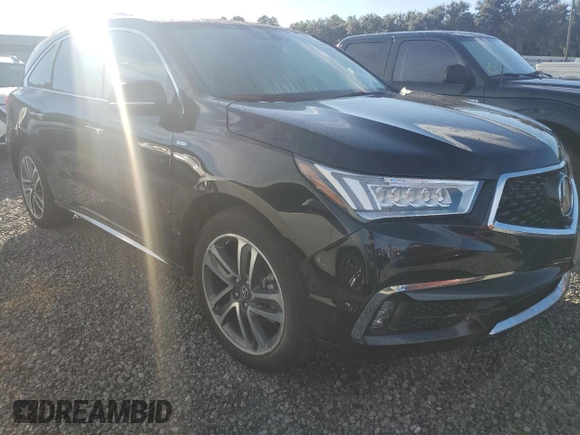 2020 Acura MDX Sport Hybrid w/Advance Pkg with VIN 5J8YD7H75LL000291, listed as a Copart auction lot 74249384 with 0 mi miles and Non Repairable. Bid and sale history available at carsss.com. Image 4.