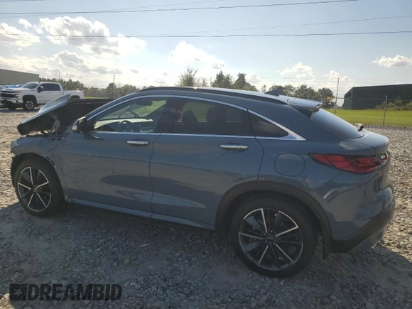 2024 Infiniti QX55 Luxe with VIN 3PCAJ5JRXRF113710, listed as a Copart auction lot 72124334 with 1,620 mi miles and Salvage Title. Bid and sale history available at DreamBid. Image 2.