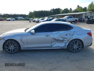 2019 Genesis G70 2.0T Advanced with VIN KMTG44LA2KU029902, listed as a IAAI auction lot 41977468 with 43,365 mi miles. Bid and sale history available at carsss.com. Image 14.