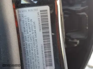 2003 Volkswagen Passat GLS with VIN WVWPD63B93P453581, listed as a Copart auction lot 84174054 with 0 mi miles and Salvage Title. Bid and sale history available at carsss.com. Image 12.