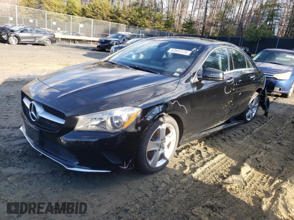 2018 Mercedes-Benz CLA 250 with VIN WDDSJ4GB8JN559021, listed as a Copart auction lot 42833174 with 45,817 mi miles and . Bid and sale history available at DreamBid. Image 1.
