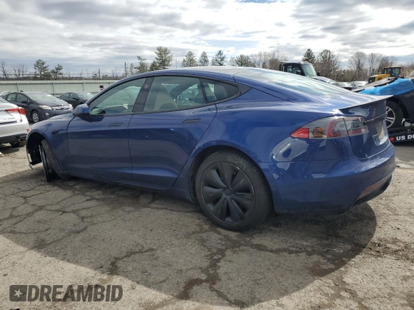 2021 Tesla Model S Plaid with VIN 5YJSA1E6XMF455390, listed as a Copart auction lot 47919105 with 23,522 mi miles and Salvage title. Bid and sale history available at DreamBid. Image 2.