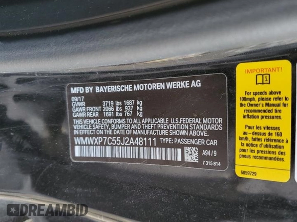 2018 MINI Hardtop Cooper S with VIN WMWXP7C55J2A48111, listed as a Copart auction lot 43136645 with 33,675 mi miles and Salvage Title. Bid and sale history available at DreamBid. Image 12.