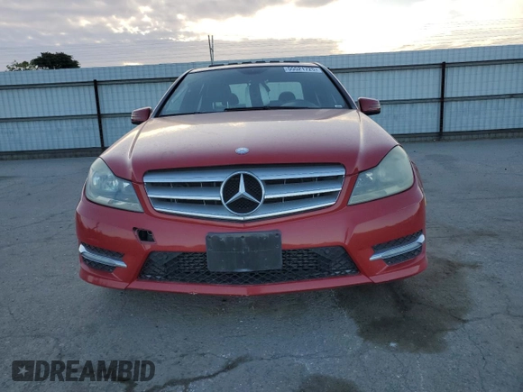 2012 Mercedes-Benz C 250 Sport with VIN WDDGF4HB7CR237214, listed as a Copart auction lot 55521725 with Not Provided miles and Salvage Title. Bid and sale history available at DreamBid. Image 5.