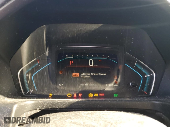 2019 Honda Odyssey EX-L with VIN 5FNRL6H77KB043158, listed as a Copart auction lot 50511625 with 74,850 mi miles and Salvage Title. Bid and sale history available at carsss.com. Image 9.