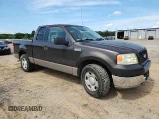 2005 Ford F-150 XLT with VIN 1FTRX12565KB21614, listed as a Copart auction lot 61488075 with 202,747 mi miles and Salvage title. Bid and sale history available at DreamBid. Image 4.
