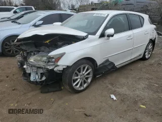 2012 Lexus CT 200h with VIN JTHKD5BH6C2092316, listed as a Copart auction lot 80528014 with 196,154 mi miles and Salvage title. Bid and sale history available at DreamBid. Image 1.