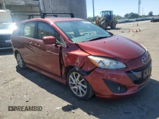 2012 Mazda 5 Grand Touring with VIN JM1CW2DLXC0139813, listed as a Copart auction lot 69896404 with 94,153 mi miles and Salvage Title. Bid and sale history available at DreamBid. Image 4.
