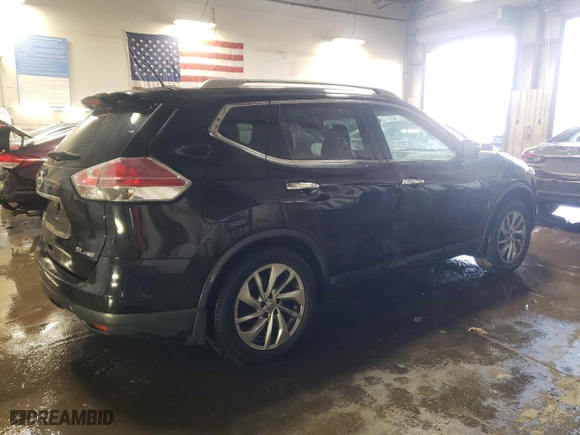 2015 Nissan Rogue SV with VIN 5N1AT2MV1FC770949, listed as a Copart auction lot 46406905 with 88,450 mi miles and Salvage Title. Bid and sale history available at carsss.com. Image 3.