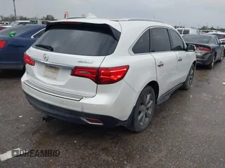 2016 Acura MDX w/Advance with VIN 5FRYD4H94GB019419, listed as a IAAI auction lot 41183232 with 261,619 mi miles. Bid and sale history available at carsss.com. Image 4.