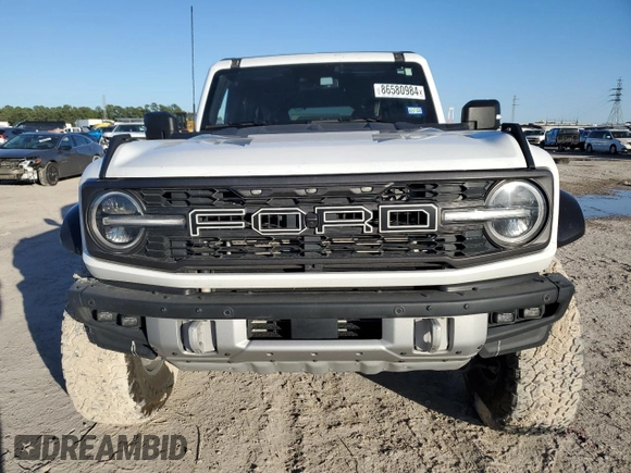 2022 Ford Bronco Raptor with VIN 1FMEE5JRXNLA50455, listed as a Copart auction lot 86580984 with 48,055 mi miles and Salvage Title. Bid and sale history available at carsss.com. Image 5.