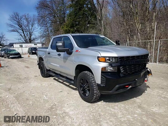 2021 Chevrolet Silverado 1500 Custom Trail Boss with VIN 3GCPYCEF8MG127960, listed as a Copart auction lot 49703345 with 30,157 mi miles and Salvage Title. Bid and sale history available at DreamBid. Image 10.