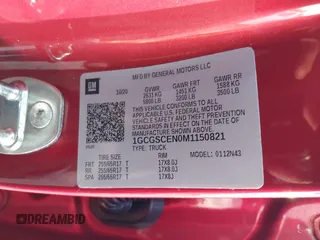 2021 Chevrolet Colorado 2WD LT with VIN 1GCGSCEN0M1150821, listed as a IAAI auction lot 41298960 with 76,931 mi miles. Bid and sale history available at carsss.com. Image 9.