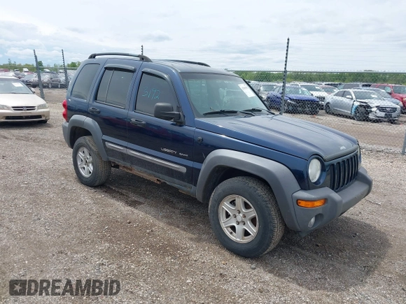 2002 Jeep Liberty Sport with VIN 1J4GL48K42W260513, listed as a IAAI auction lot 42163192 with 146,789 mi miles. Bid and sale history available at carsss.com. Image 1.