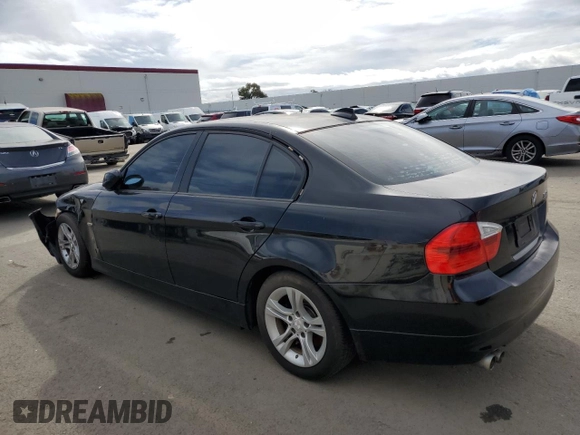 2008 BMW 3 Series 328i with VIN WBAVC53508F009577, listed as a Copart auction lot 46663635 with 138,355 mi miles and Salvage Title. Bid and sale history available at carsss.com. Image 2.