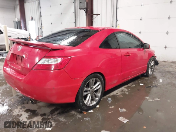 2008 Honda Civic Cpe Si with VIN 2HGFG21588H702281, listed as a IAAI auction lot 41583143 with 154,958 mi miles. Bid and sale history available at carsss.com. Image 4.