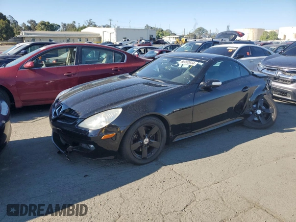 2006 Mercedes-Benz SLK-Class 3.0L with VIN WDBWK54F86F093841, listed as a Copart auction lot 69092934 with 161,183 mi miles and Salvage Title. Bid and sale history available at carsss.com. Image 1.