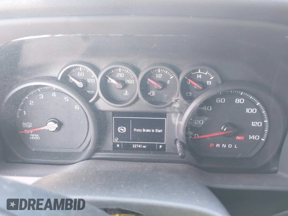 2022 Chevrolet Silverado 1500 Custom with VIN 3GCPDBEK7NG580584, listed as a IAAI auction lot 41690758 with 22,741 mi miles. Bid and sale history available at carsss.com. Image 7.