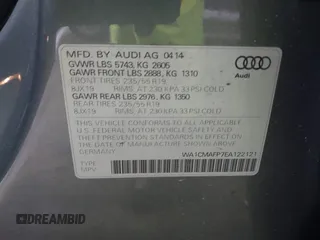 2014 Audi Q5 Premium Plus with VIN WA1CMAFP7EA122121, listed as a IAAI auction lot 41468305 with 81,766 mi miles and . Bid and sale history available at DreamBid. Image 9.
