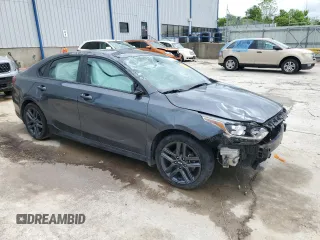2021 Kia Forte GT-Line with VIN 3KPF34AD9ME282324, listed as a Copart auction lot 56571845 with Not provided miles and Non repairable. Bid and sale history available at DreamBid. Image 4.