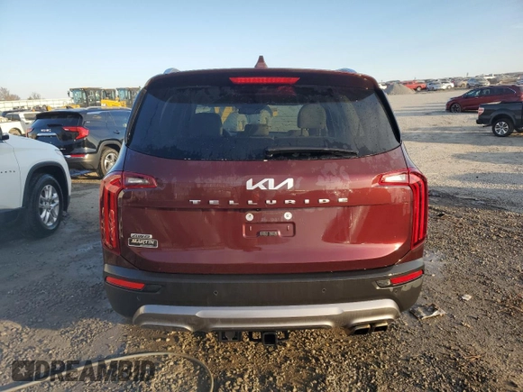 2022 Kia Telluride EX with VIN 5XYP3DHC8NG315075, listed as a Copart auction lot 46737675 with 34,048 mi miles and Salvage Title. Bid and sale history available at carsss.com. Image 6.