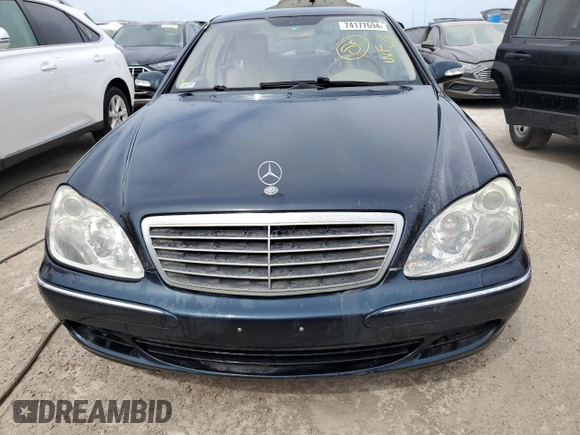 2004 Mercedes-Benz S-Class 4.3L with VIN WDBNG83J64A423281, listed as a Copart auction lot 74177694 with 0 mi miles and Non Repairable. Bid and sale history available at carsss.com. Image 5.