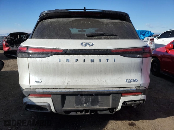 2024 Infiniti QX60 Autograph with VIN 5N1DL1HU7RC333485, listed as a Copart auction lot 83618274 with 12,714 mi miles and Salvage title. Bid and sale history available at DreamBid. Image 6.