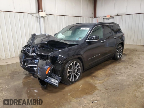 2022 Jeep Grand Cherokee Overland с VIN 1C4RJHDG8N8588345, выставлен на аукционе Copart как лот 49529885 с пробегом 64 061 миль миль и Списание • Salvage title. История ставок и продаж доступна на DreamBid. Изображение 1.