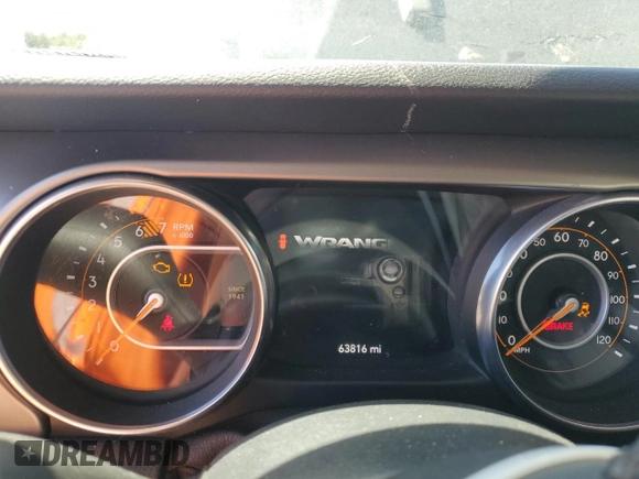 2020 Jeep Wrangler Unlimited Sport S with VIN 1C4HJXDN9LW164413, listed as a Copart auction lot 55100385 with 63,816 mi miles and Salvage title. Bid and sale history available at DreamBid. Image 9.