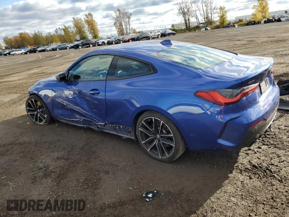 2023 BMW 4 Series 430i xDrive z VIN WBA73AP01PCL59557, wystawiony jako Copart lot #76059444 z przebiegiem 16 782 mil mil oraz Szkoda całkowita • Salvage title. Historia ofert i sprzedaży dostępna na DreamBid. Obrazek 2.