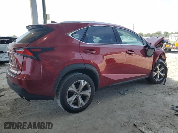 2017 Lexus NX 200t with VIN JTJYARBZ4H2055628, listed as a Copart auction lot 56009055 with 80,587 mi miles and Salvage Title. Bid and sale history available at DreamBid. Image 3.