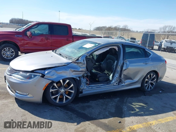 2015 Chrysler 200 C with VIN 1C3CCCCG0FN509701, listed as a IAAI auction lot 41873084 with Not Provided miles and . Bid and sale history available at carsss.com. Image 6.
