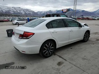 2015 Honda Civic Sedan EX-L with VIN 19XFB2F97FE262622, listed as a Copart auction lot 43584155 with 76,961 mi miles and Salvage Title. Bid and sale history available at carsss.com. Image 3.